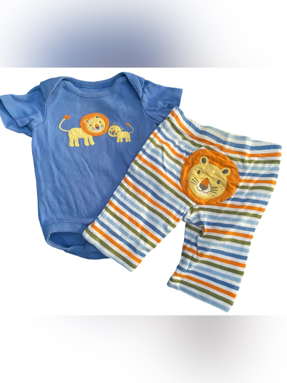 Gymboree Baby Boys Lion Matching Pants and Onesie Set Size 0-3 Months